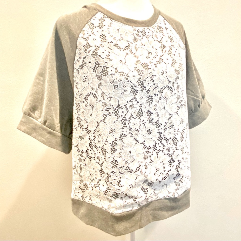 NWT Charter Club Lace Crew Sweatshirt - Size XL Petite